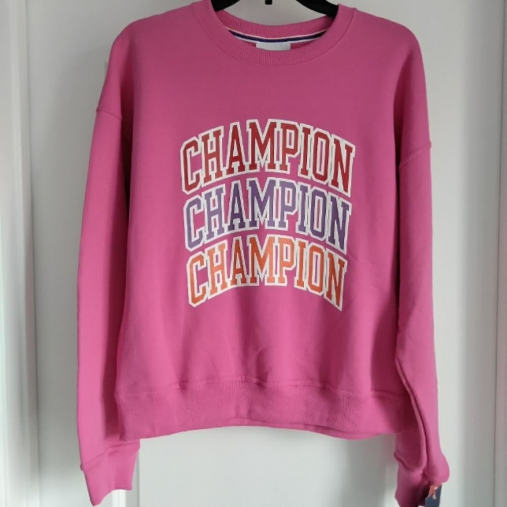 NWT S Champion Pink Logo Sweatshirt